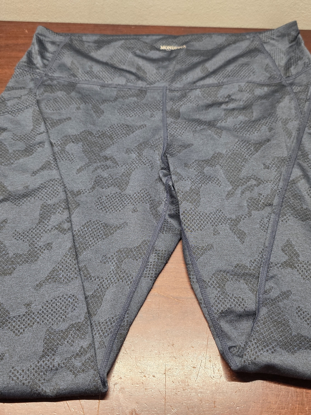 Mondetta Navy Textured Performance Leggings